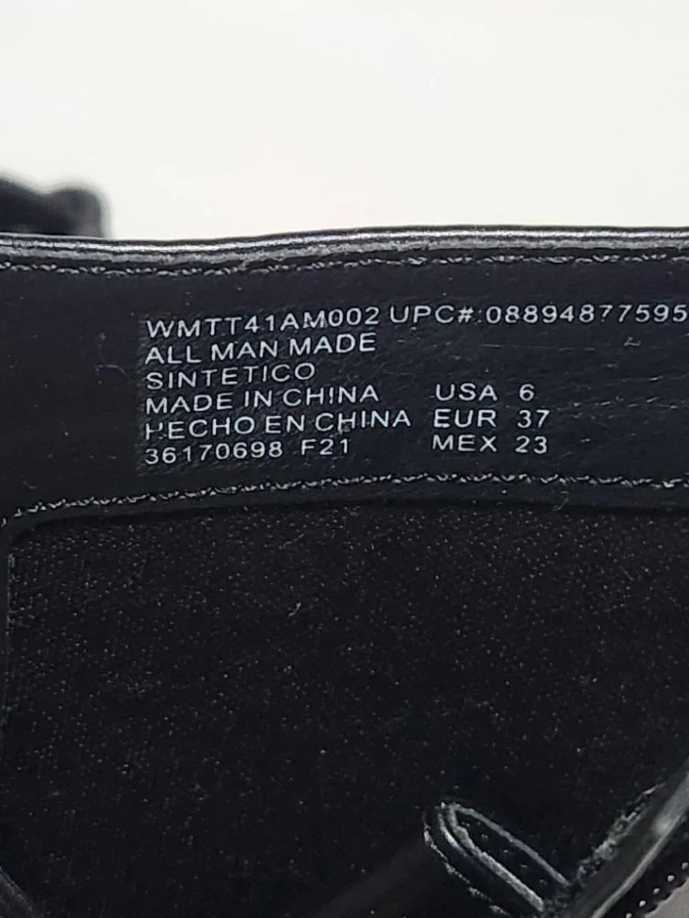 Time & Tru Girls’ Black Combat Boots – Size 6 | Perfect for Back‑to‑School!